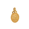Stainless Steel Mini Elephant Lotus Heart Pendant Necklace Vacuum Plated 18K Gold Color Preservation