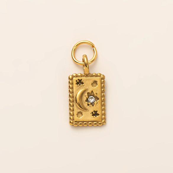 Stainless Steel Mini Elephant Lotus Heart Pendant Necklace Vacuum Plated 18K Gold Color Preservation
