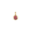 Stainless Steel Mini Elephant Lotus Heart Pendant Necklace Vacuum Plated 18K Gold Color Preservation
