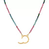 Stainless Steel Mini Elephant Lotus Love Pendant Necklace Vacuum Plated 18K Gold Color