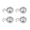 Stainless Steel Mini Round Welded Open Ring Diamond Pendant Beaded Jewelry Accessories