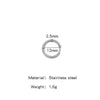 Stainless Steel Minimalist Geometric Ring Hoop Earrings And Ear Buckles Electroplated Diy Accessories