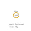 Stainless Steel Minimalist Geometric Ring Hoop Earrings And Ear Buckles Electroplated Diy Accessories