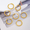 Stainless Steel Minimalist Geometric Ring Hoop Earrings And Ear Buckles Electroplated Diy Accessories