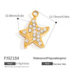 Stainless Steel Minimalist Heart Flower Pendant Jewelry Accessories Electroplated