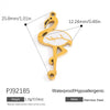 Stainless Steel Minimalist Heart Flower Pendant Jewelry Accessories Electroplated