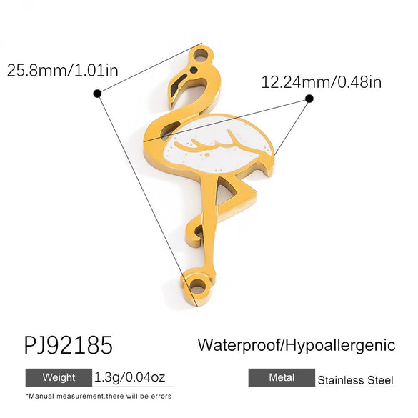 Stainless Steel Minimalist Heart Flower Pendant Jewelry Accessories Electroplated