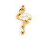 Stainless Steel Minimalist Heart Flower Pendant Jewelry Accessories Electroplated