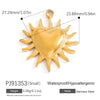 Stainless Steel Minimalist Heart Flower Pendant Jewelry Accessories Electroplated