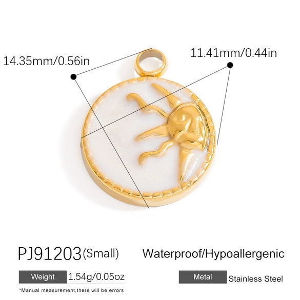 Stainless Steel Minimalist Heart Flower Pendant Jewelry Accessories Electroplated