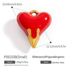 Stainless Steel Minimalist Heart Flower Pendant Jewelry Accessories Electroplated