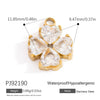 Stainless Steel Minimalist Heart Flower Pendant Jewelry Accessories Electroplated