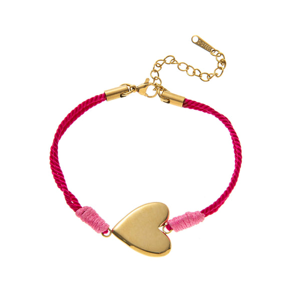 Stainless Steel Minimalist Heart Shape Electroplated Dopamine Bracelet Jewelry For Women