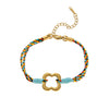 Stainless Steel Minimalist Heart Shape Electroplated Dopamine Bracelet Jewelry For Women