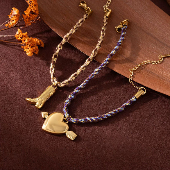 Stainless Steel Minimalist Heart Shape Electroplated Dopamine Bracelet Jewelry For Women