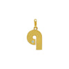 Stainless Steel Minimalist Letter Necklace Pendant With Zircon Inlay And Electroplating Process
