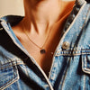 Stainless Steel Minimalist Letter Necklace Pendant With Zircon Inlay And Electroplating Process