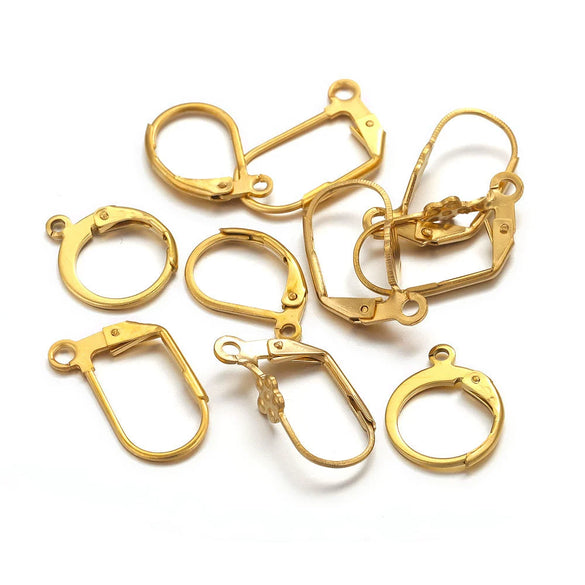 Stainless Steel Minimalist Totem Pattern French Hook Earrings Jewelry With Electroplating