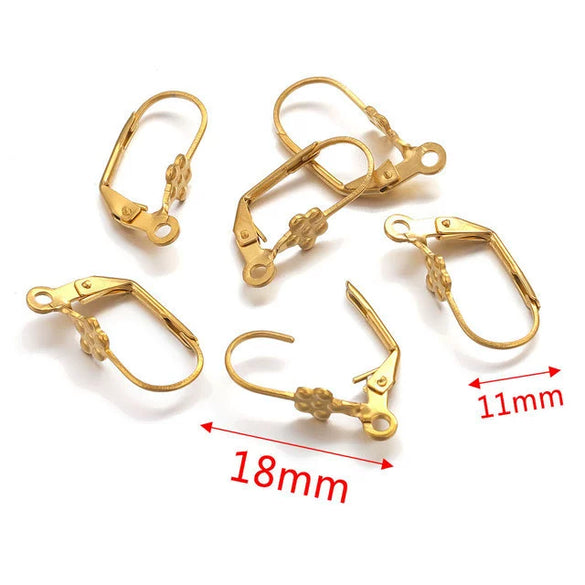Stainless Steel Minimalist Totem Pattern French Hook Earrings Jewelry With Electroplating