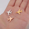 Stainless Steel Mirror Finish Polishing Aircraft Shape Pendant Jewelry Accessories