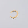 Stainless Steel Moon Crescent And Horn Shape Jewelry Accessories With Double Hole Connection And Fine Polishing