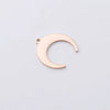 Stainless Steel Moon Crescent Horn Pendant Jewelry Accessories With Mirror Finish Polishing