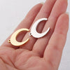 Stainless Steel Moon Crescent Horn Pendant Jewelry Accessories With Mirror Finish Polishing