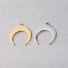 Stainless Steel Moon Crescent Horn Pendant Jewelry Accessories With Mirror Finish Polishing