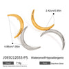 Stainless Steel Moon Earrings For Women Ins Style Electroplated