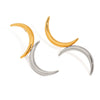 Stainless Steel Moon Earrings For Women Ins Style Electroplated