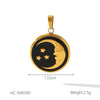 Stainless Steel Moon Eightpointed Star Necklace Pendant Jewelry Accessories Electroplating