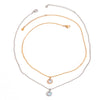 Stainless Steel Moonstone Pull Feldspar Pendant Necklace With Electroplating And Clavicle Chain For Women