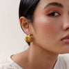 Stainless Steel Multilayer Cshaped Geometric Winding Electroplated Women's Earrings