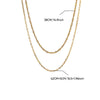 Stainless Steel Multilayer Geometric Snake Bone Chain Necklace Electroplated Waterproof Not Faded Unisex Jewelry