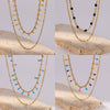 Stainless Steel Multilayer Geometric Snake Bone Chain Necklace Electroplated Waterproof Not Faded Unisex Jewelry
