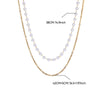 Stainless Steel Multilayer Geometric Snake Bone Chain Necklace Electroplated Waterproof Not Faded Unisex Jewelry