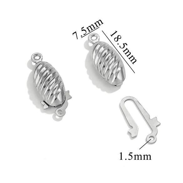 Stainless Steel Multistrand Snap Button Jewelry Accessories For Diy Handmade Bracelet And Necklace Connection Buckle Round Pattern Electroplated