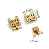 Stainless Steel Multistrand Snap Button Jewelry Accessories For Diy Handmade Bracelet And Necklace Connection Buckle Round Pattern Electroplated