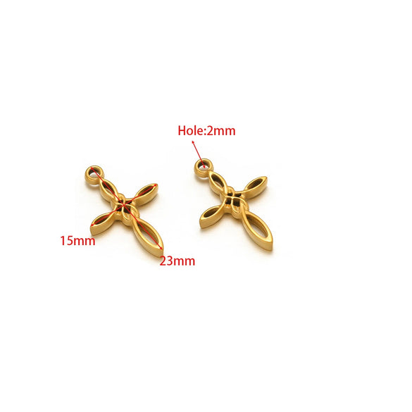 Stainless Steel Natural Geometric Flower Leaf Bow Knot Hollow Sun Jewelry Accessories For Diy Necklace Earrings Bracelet