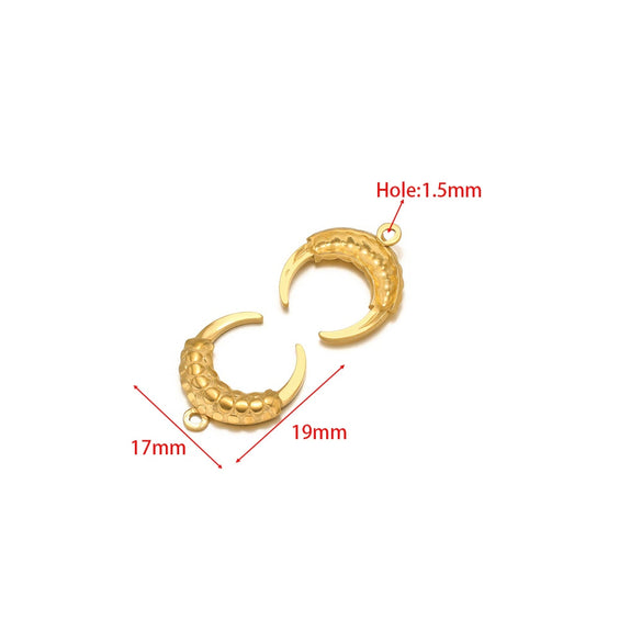 Stainless Steel Natural Geometric Flower Leaf Bow Knot Hollow Sun Jewelry Accessories For Diy Necklace Earrings Bracelet