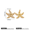 Stainless Steel Natural Shellfish Turtle Starfish Conch Jewelry Diy Pendant Accessories With Electroplating And Totem Pattern