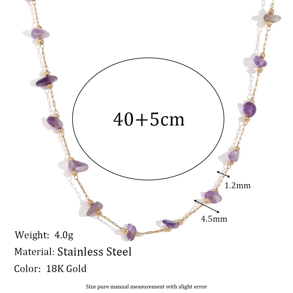 Stainless Steel Natural Stone 18K Gold Plated Elegant Basic Classic Style Irregular Plating Bracelets Necklace