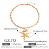 Stainless Steel Natural Stone Diy Handmade Necklace With Color Rope Ushaped Geometric Animal Zodiac Electroplated For Women