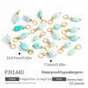 Stainless Steel Natural Stone Handmade Diy Jewelry Pendant And Earrings Accessories With Electroplating Fashion And Minimalist Style