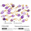 Stainless Steel Natural Stone Handmade Diy Jewelry Pendant And Earrings Accessories With Electroplating Fashion And Minimalist Style