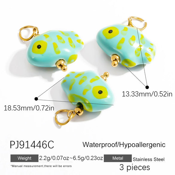 Stainless Steel Natural Stone Handmade Diy Jewelry Pendant And Earrings Accessories With Electroplating Fashion And Minimalist Style