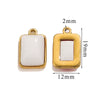 Stainless Steel Natural Stone Inlaid Handmade Niche Geometric Pendant For Necklace And Bracelet