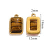 Stainless Steel Natural Stone Inlaid Handmade Niche Geometric Pendant For Necklace And Bracelet