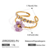 Stainless Steel Natural Stone Mitten Bracelet For Women Electroplated Light Luxury Hand Jewelry