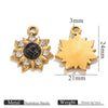 Stainless Steel Natural Stone Oil Drop Eight Eyes Pendant Necklace Jewelry Accessories
